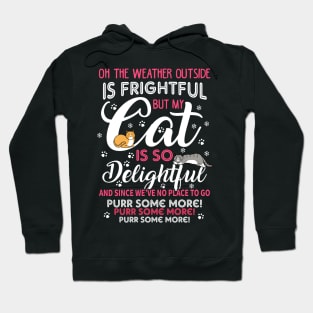 Meowy Catmas. Funny Christmas Cats Owner Gift. Hoodie